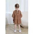 thumbnail image 6 of Happy Town Toddler Baby Girls Dress 6M-4T Fall Winter Long Sleeve Dress Lantern Solid Color Girls Clothes, 6 of 9