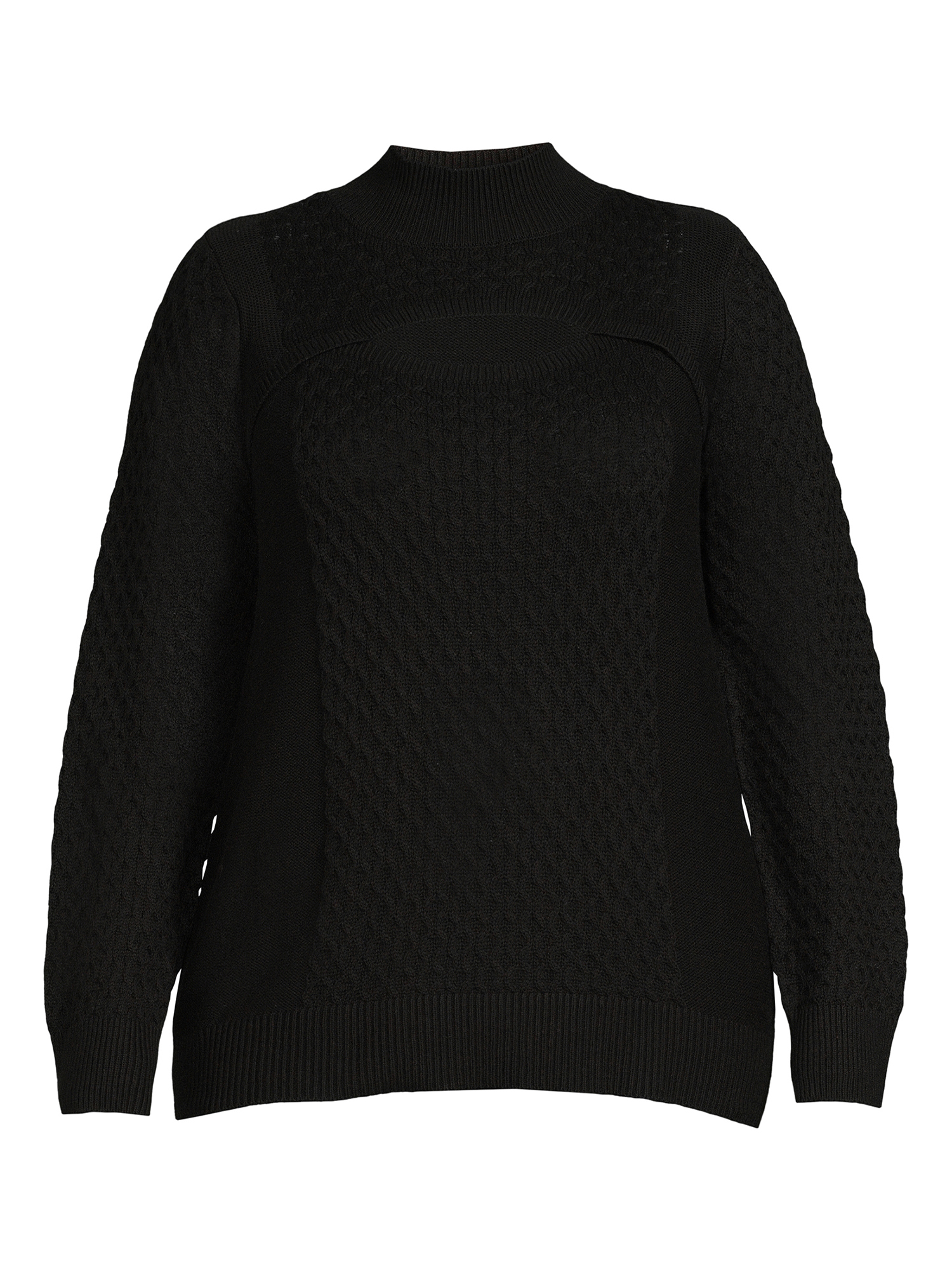 Terra & Sky Women's Cutout Pullover Sweater - image 5 of 5