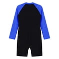 thumbnail image 4 of CHICTRY Unisex Boys Girls Upf 50+ Athletic Swimsuits Solid Long Sleeve Zip Up One Piece Rashguard Wetsuits Royal Blue 10, 4 of 5