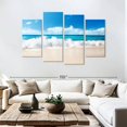 thumbnail image 3 of Elephant Stock Caribbean Ocean Wave Wall Art - Horizontal Multi Panel Canvas - Living Room Wall Decor - Beach Multi Panel - Beige And Blue Decor - 84" x 54", 3 of 8