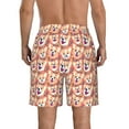 thumbnail image 3 of Naloa Corgi Head with Floal Men's Beach Shorts, Surfing shorts, Swim trunks, Quick Dry Swim Trunks for Surfing Beach Fun - Small, 3 of 9
