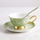 thumbnail image 1 of Juego de té Juego de taza de café de porcelana china dorada y verde Juego de taza de té roja inglesa Taza de café de cerámica europea Platillo Tazas de té de la tarde, juego de té, 1 of 4