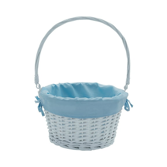White Easter Basket with Blue Liner