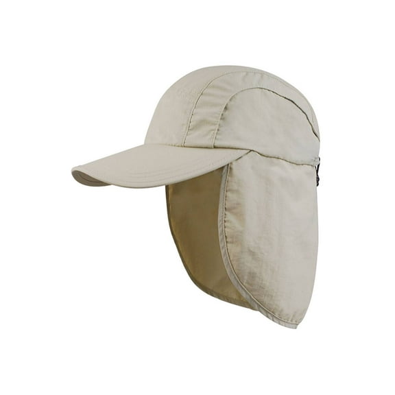 TASLON UV CAP W/FLAP, Khaki