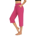 thumbnail image 2 of Pantalones Cortos Con Bolsillo En La Cintura Elástica Sólida, Pantalones Casuales Elásticos Elegantes Para Primavera Y Verano, Ropa De Mujer, 2 of 4