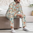 thumbnail image 7 of Lsque Garden Of Little Bunnies Pattern Long Sleeve Pajama Set for Men - Soft 2-Piece Sleepwear and Loungewear Set with Pockets, Comfy Nightwear-Small, 7 of 7