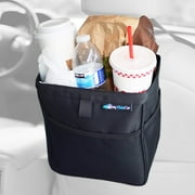 MyTidyCar Car Trash Can - Hanging Wastebasket & Auto Garbage Bag - Portable Waste Container with Lid and Waterproof Lining - Large 3 Gallon Capacity