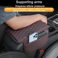 thumbnail image 3 of Yazoeia Car Center Console Cover, Leather Vehicle Car Armrest Protector Cushion with 2 Side Storage Pockets, Comfortable Auto Interior Decorative Accessories, Universal for SUV, Truck, CJC912-116094, 3 of 6