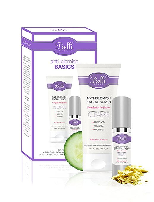 Belli Anti Blemish Basics Value Set Manage Breakouts With Belli Anti Blemish Facial Wash And Acne Control Spot Ob Gyn And Dermatologist Recommended Walmart Com