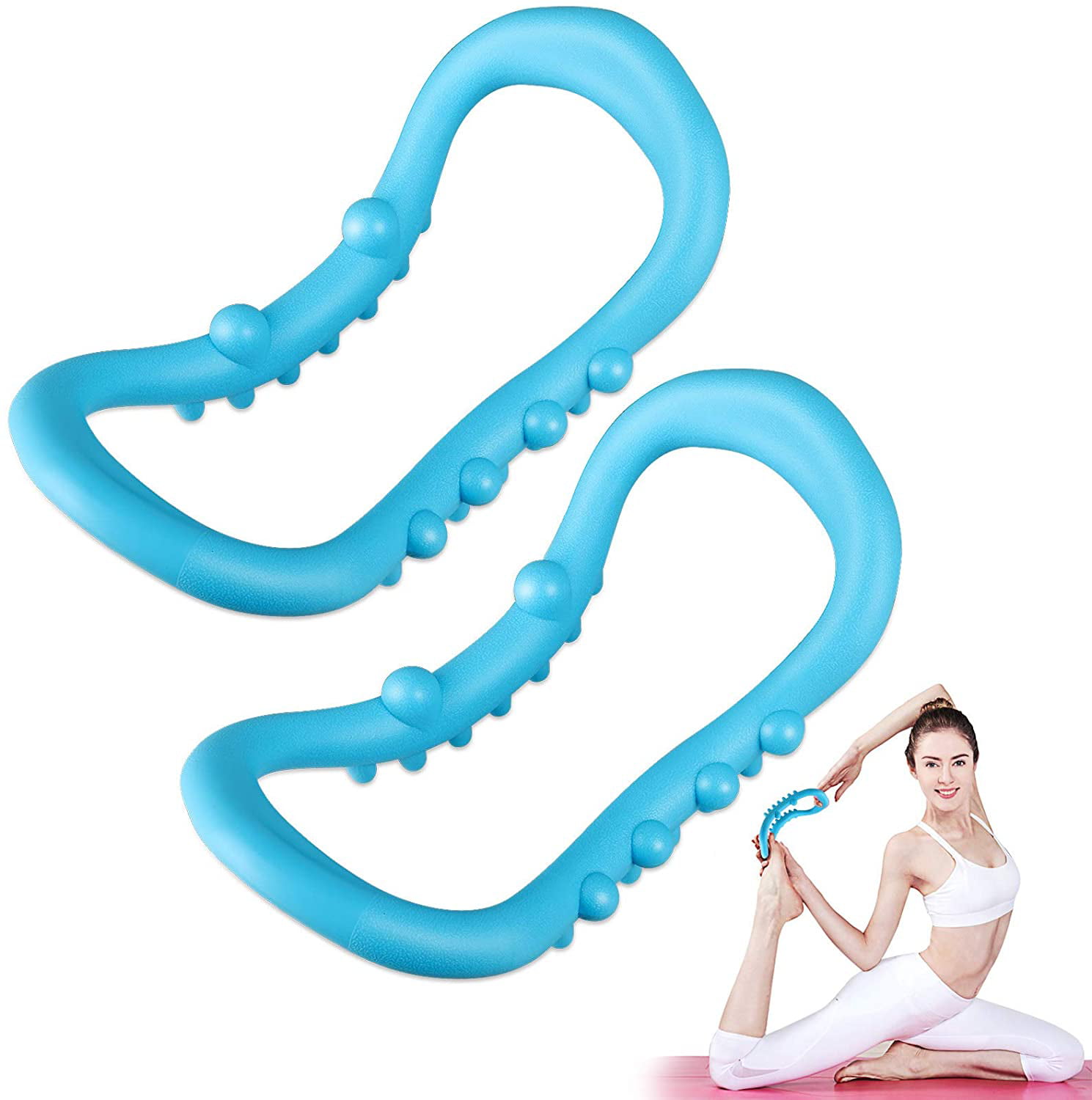 Yoga Ring Pilates Stretch Fitness Circle Resistance Massage Exercise Gym 