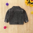 thumbnail image 7 of Chenyin Toddle Kids Boys Girls Denim Jacket Long Sleeves Jeans Coats Baby Cotton Casual Cowboy Spring Fall Short Outerwear for Unisex 3M-6T, 7 of 7