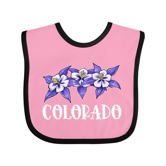 Inktastic Colorado Columbine Flowers Boys or Girls Baby Bib