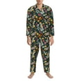 Adobk Vintage Casino Chips Print Mens Pajamas Set Long Sleeve Soft
