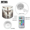 thumbnail image 6 of SEANATIVE 4 Pack Flameless LED Candles Remote Control Flickering LED Pillar Candles Battery Operated, Timer Multi-Color Options Tea Lights for Party Dinner Event Decor, Cross with Jesus Wings, 6 of 7