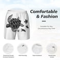 thumbnail image 5 of Lsque Mens Swim Trunks Family Of Sea Turtles Pattern - Bathing Suit Compression Liner - Beach Swim Shorts Swimwear - (S-3XL) - Stretch Quick Dry -Medium, 5 of 9