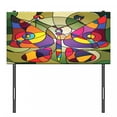 thumbnail image 3 of Butterflies Headboard, Butterfly Wings Consisting of Twisted Lines Modern Abstract Design, Upholstered Decorative Metal Bed Headboard with Memory Foam, Twin Size, Multicolor, by Ambesonne, 3 of 4