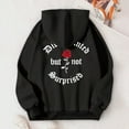 thumbnail image 2 of Bjutir Women Hoodie Sweatshirts Fall Winter Casual Loose Fun Letter Flower Butterfly Print Hoodie Red, 2 of 3