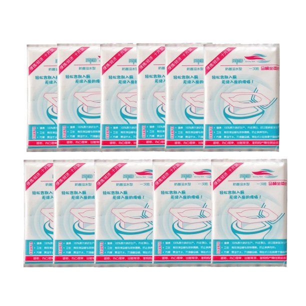 10 Uds. Funda Desechable para Asiento Inodoro Almohadillas Papel Higiénico en Casa Y Baño