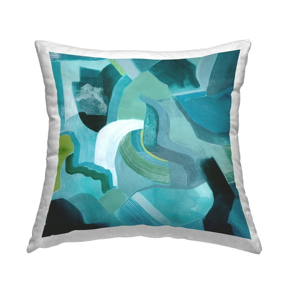 Stupell Industries Energetic Blue Movement Decorative Printed Throw Pillow Design by Grace Popp .