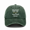 thumbnail image 4 of Washed Baseball Cap with Vintage Print, Distressed Dad Hat for Men, 4 of 9