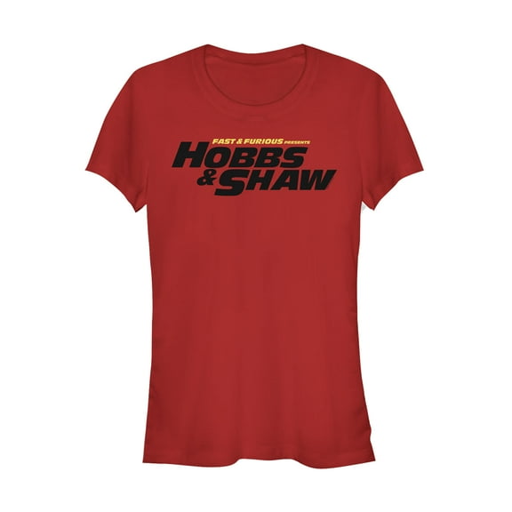 Junior's Fast & Furious Hobbs & Shaw Logo  Graphic Tee Red Large