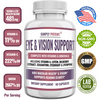 Eye Vitamins, Natural Eye & Vision Supplements, Macular Health Formula w/ Lutein, Zeaxanthin, Bilberry Extract, Eyebright & Lycopene for Retina, Lens & Macular Degeneration Support, 60 Capsules