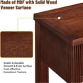 thumbnail image 4 of LKTART 52" Fluted Console Table, Retro Entryway Sofa Table with 3 Drawers & Solid Wood Legs, Storage Table with Open Shelf for Living Room Hallway Foyer，Espresso, 4 of 9