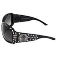thumbnail image 3 of Rodeo Queen 4 Pairs of Motorcycle Sunglasses for Women Fashionable Foam-Padded Black Frame w/ Bling Rhinestones & Smoke Gradient Lenses, 3 of 5