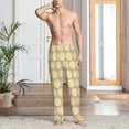 thumbnail image 4 of Salouo Yellow Lemon Slices Print Pajama Pants for Men, Lounge Pants Elastic Waistband Casual Men's sleepwear Loungewear Sleep Pajama Pant -Medium, 4 of 7