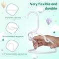 thumbnail image 3 of 20 Pack Plastic Kids Hangers, Children's Hangers for Baby, Toddler, and Child Clothes - Everyday Standard Use - Ideal for Boys & Girls Closet, Clothing, Pants, Coats, and More (White), 3 of 7