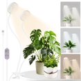 thumbnail image 1 of Lámpara LED de espectro completo 2 cabezales para plantas de interior con temporizador cuello de cisne regulable en 10, 1 of 7