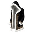thumbnail image 4 of LINGLANG Christmas Men's Long Cardigan Hoodies Women White Faux Fur Trim Warm Santa Claus Xmas Hooded Coat With Pocket, 4 of 4