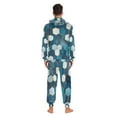 thumbnail image 4 of FORMRS Onesies Pajama for Adults Unisex Hoodie Winter Jumpsuit One Piece Sleepwear, Sizes S-2XL, Dark Blue Hexagon Patterns, 4 of 7