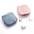 thumbnail image 2 of large capacity sanitary napkin storage bag velvet cloth tampon bag portable plush cloth padding cloth art storage bag, 2 of 8