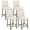 Beige, variant on Gymax 4PCS 24.5'' Counter Height Bar Stools Modern Fabric Upholstered Kitchen Chairs Beige