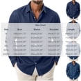 thumbnail image 3 of Maqroz Mens Dress Shirts Basic Denim Long Sleeve Button Up Tops Solid Classic Point Collar Blouses with Single Chest Pocket Formal Workwear, 3 of 5