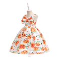 thumbnail image 4 of BULLPIANO Toddler Girls Halloween Party Gown Evening Dress With Handbag, Big Girls Vintage Holiday Dress Up Swing Dresses+Bag, 3-13 Year Old, 4 of 8