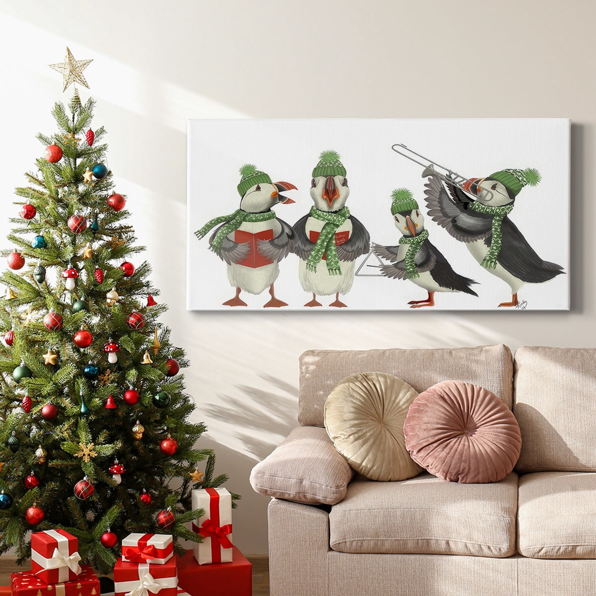 Puffin Quartet- Gallery Wrapped Canvas