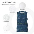 thumbnail image 6 of Easygdp Shark Men's Mesh Basketball Jersey Quick Drying Sleeveless Shirts Fitted Muscle Tank Tops Sport Round Neck T-Shirt - Large, 6 of 9