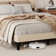 thumbnail image 6 of Soscana Bed Frame with Upholstered Headboard, Queen Size Bed Frame with Storage Shelf and Adjustable Feet,Easy to Assemble,Non-Slip Without Noise, 6 of 9