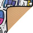 thumbnail image 3 of Yayeee Area Rugs for Living Room 6.7'x4.8' Non Slip Washable Bedroom Floor Carpet, White Doodle Pattern, 3 of 5