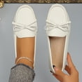 thumbnail image 2 of White Ladies Casual Flat Footwear With Bow Accent And Non-Slip Sole In Plus Size For Leisure And Daily Use, 2 of 8