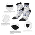 thumbnail image 5 of Pofeuu Indigo Tie Dye Print 30cm Socks, Adult Running Hiking Socks for Youth and Adult, 5 of 7
