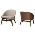 thumbnail image 2 of Baxton Studio Lovella Mid-Century Modern Grey Fabric and Walnut Brown Finished Wood 2-Piece Accent Chair Set, 2 of 9