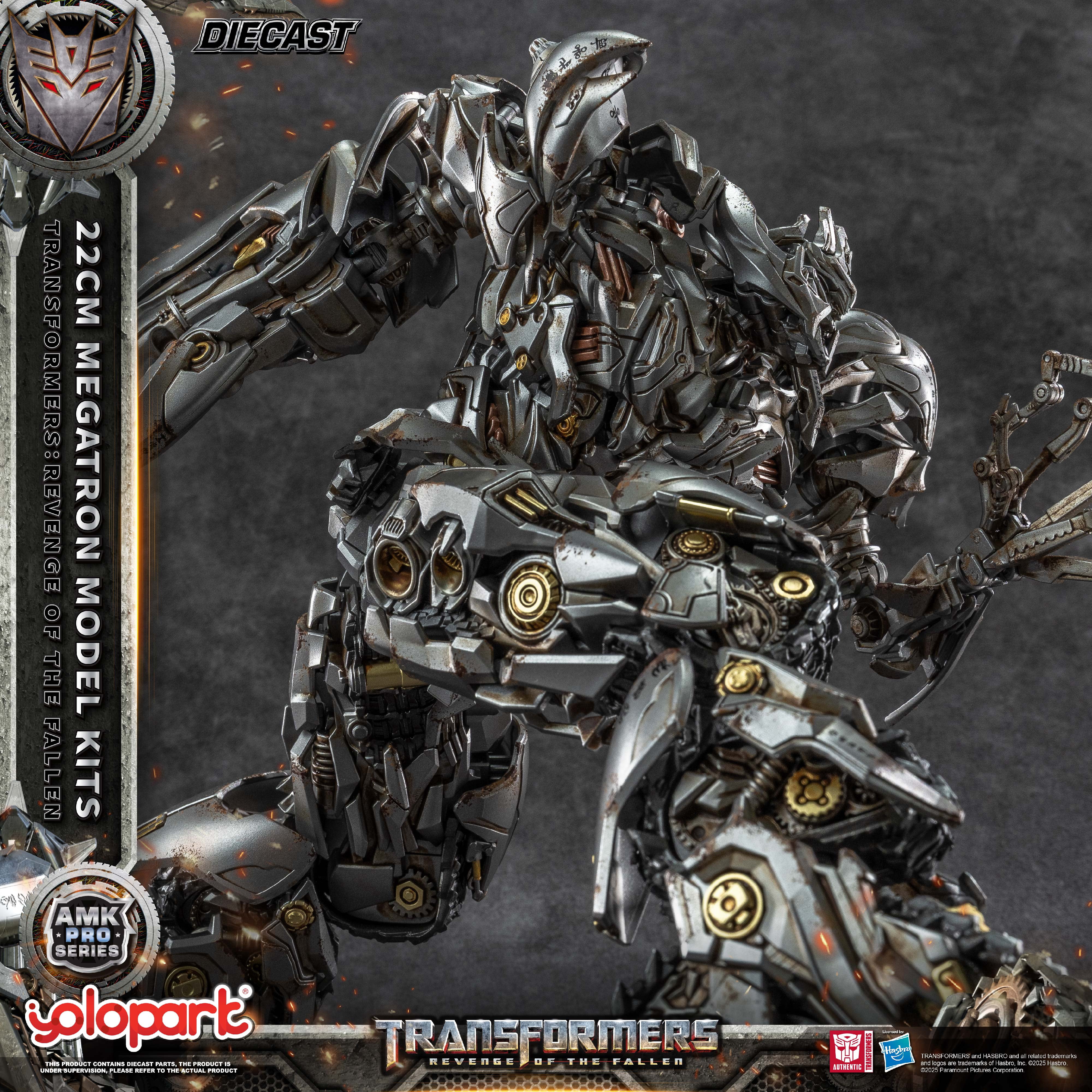 YOLOPARK Transformers Toys : Revenge of the Fallen Megatron Collectible Action Figure - Highly Detailed Model Kit for 15+, 8.66-inch,  Non-Transforming