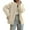 #483-Beige, variant on AUNVITO Women's Thermal Fleece Jacket Stand Collar Full-Zip Lightweight Loose Fit Cozy Winter Outerwear Casual Windbreaker