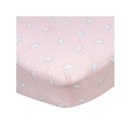 UPC: 0013618220708 | Gerber Baby Girl 100% Cotton Fitted Crib Sheet for Standard Crib and Toddler Mattresses