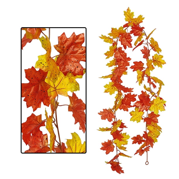 Inteprter Guirnalda de hojas de arce de otoño Artificial de 180cm, planta colgante, decoración de fiesta para el hogar Decoración No.08 Inteprter HA001259-08