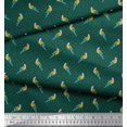 thumbnail image 3 of Soimoi Polyester Crepe Fabric Dot & Parrot Bird Print Fabric by Yard 52 Inch Wide, 3 of 3