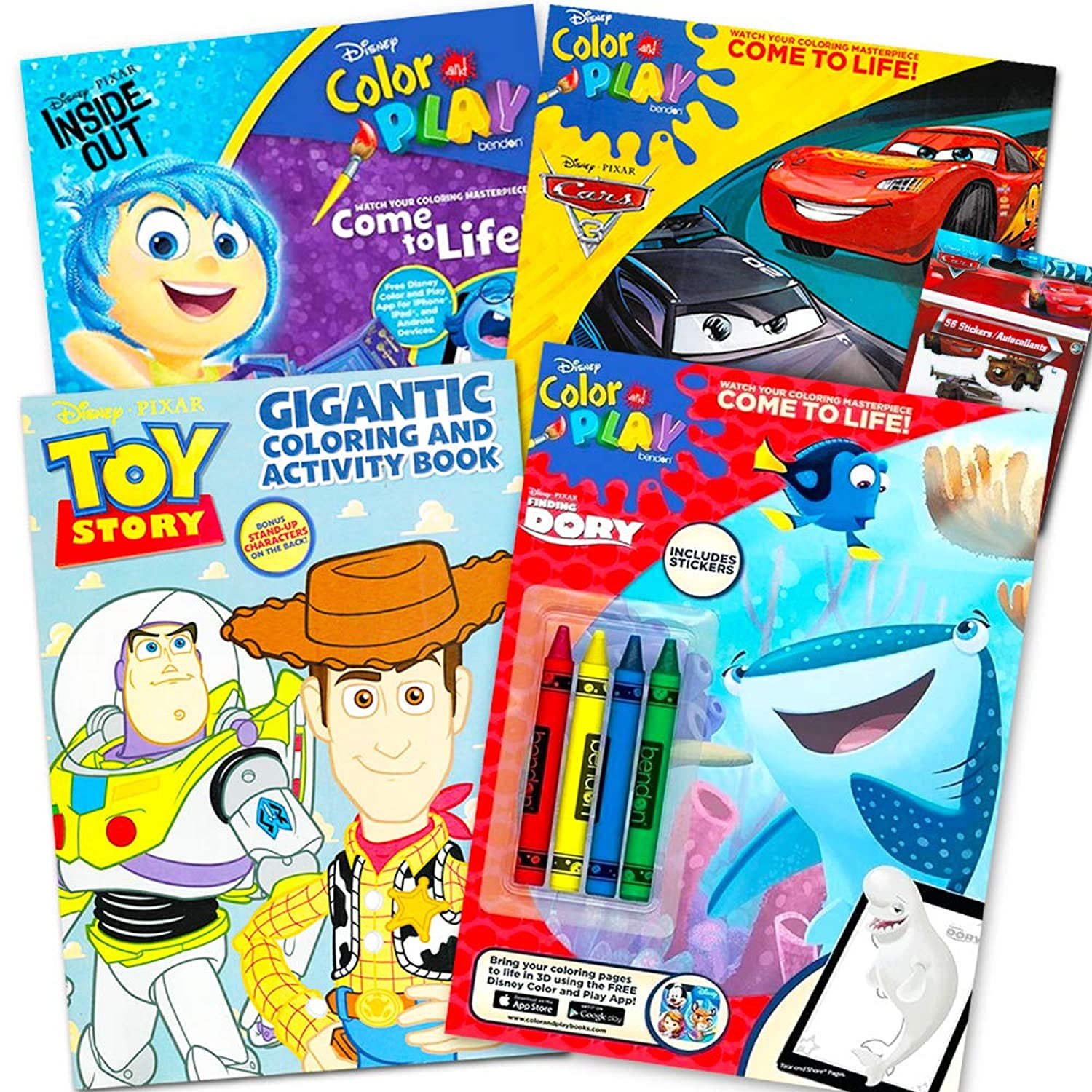 Download Disney Pixar Ultimate Coloring Book Assortment Bundle Includes 4 Books Featuring Disney Cars Toy Story Finding Nemo And More Includes Stickers Walmart Com Walmart Com